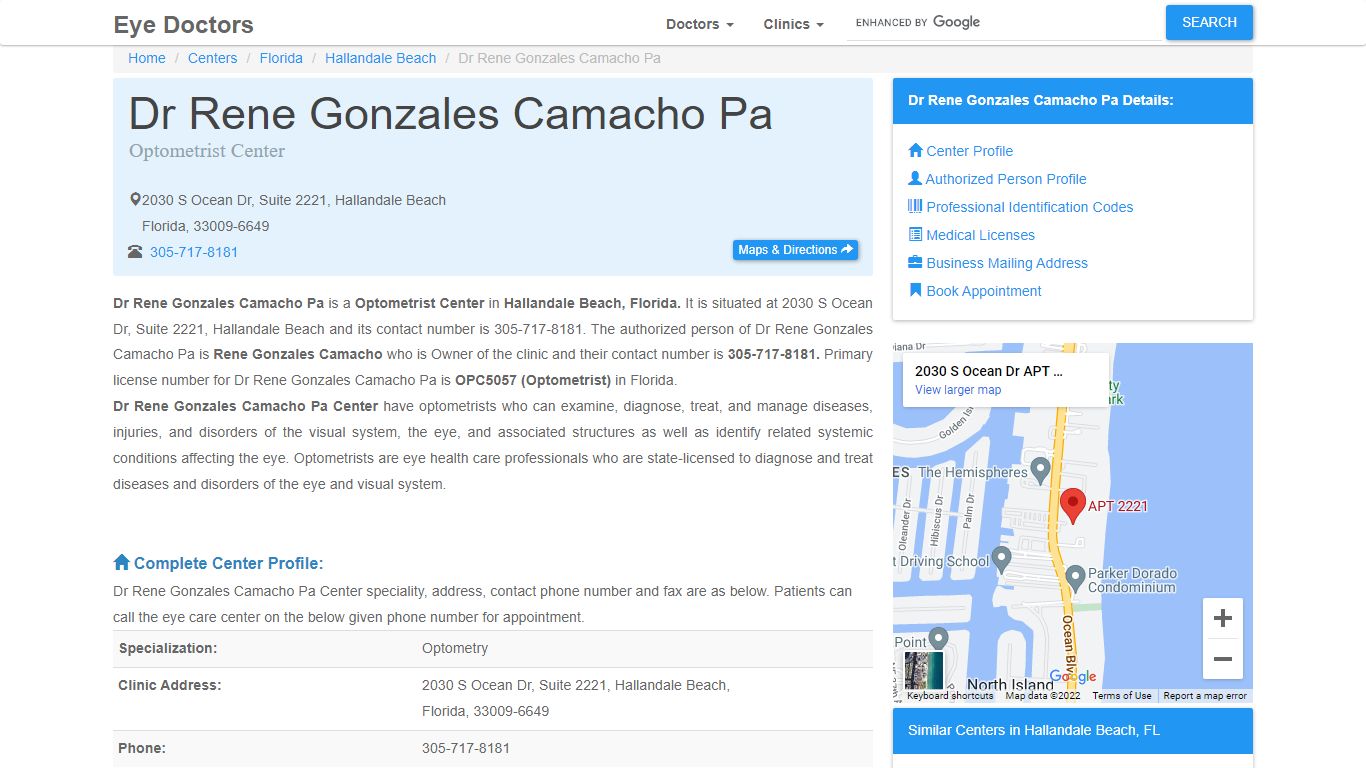 Dr Rene Gonzales Camacho Pa - Eye Care Clinic in ... - Eye Doctor